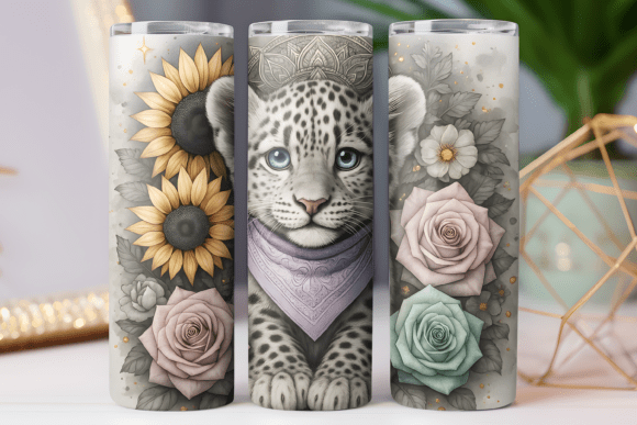 A Designer’s Critique: Lion Floral Graphics for Tumbler Wraps