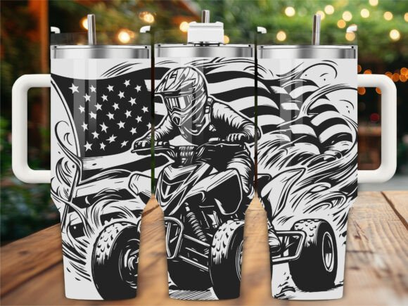 Atv Quad Bike Laser Engraving: Tumbler Wraps & Graphics
