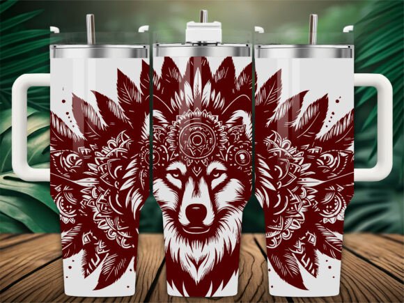 Boho Father Wolf Graphics for Crafts & Digital Selling