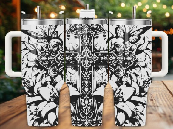 Butterfly Cross Graphics for Crafts Branding