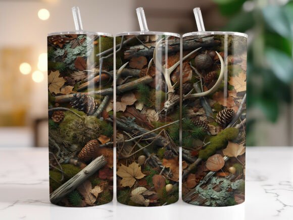 Camo Hunting 20oz Tumbler Wrap PNG Review
