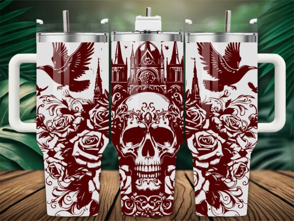 Castle Skull PNG Graphics for Crafts
