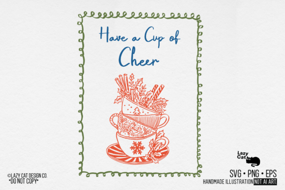 Christmas Cup Frame Graphics & Illustrations Review