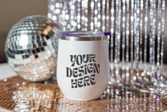 Christmas Wine Tumbler Mockup 26: Product Mockups Graphics Review