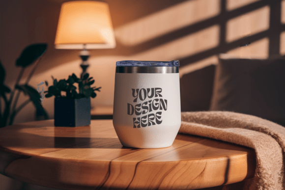 Christmas Wine Tumbler Mockup 31: Free Graphics for Brands