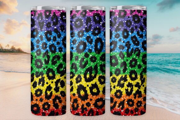 Colorful Leopard Glitter Tumbler Wraps Graphics Review