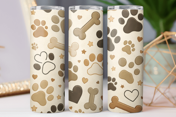 Dog Paw Tumbler Wrap: Graphics & Tumbler Wraps