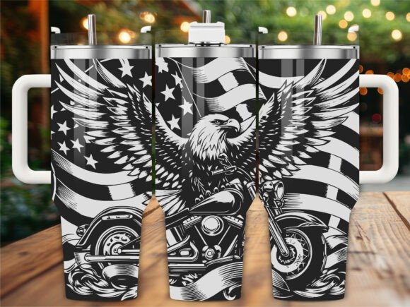 Eagle Biker Graphics for Crafts & Branding