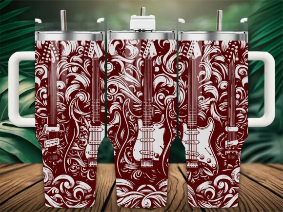Electric Guitar Tumbler: Graphics for Crafts Branding