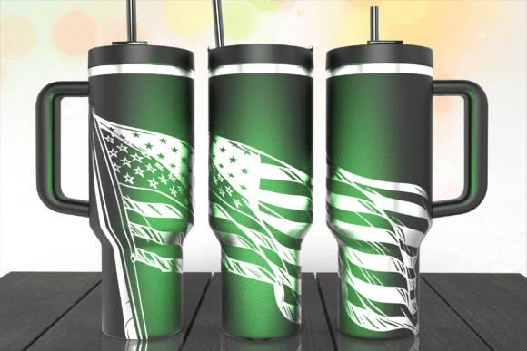 Engraving USA Flag for Tumbler: Graphics & Laser