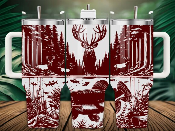Fishing Hunting Laser Engraving Tumbler Graphics