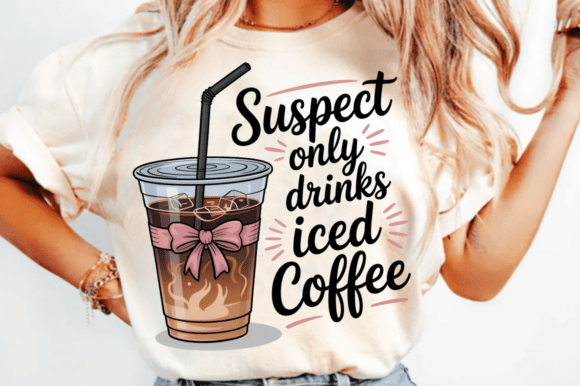 Funny Sarcastic Suspect Only Drinks Iced Crafts & Graphics