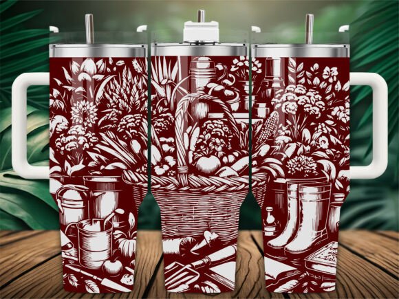 Gardening Basket Tumbler Graphics for Crafts & Sellers