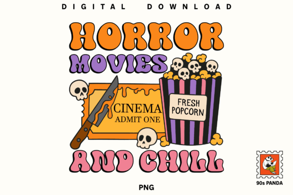 Horror Popcorn PNG: Graphics for Crafts & Branding