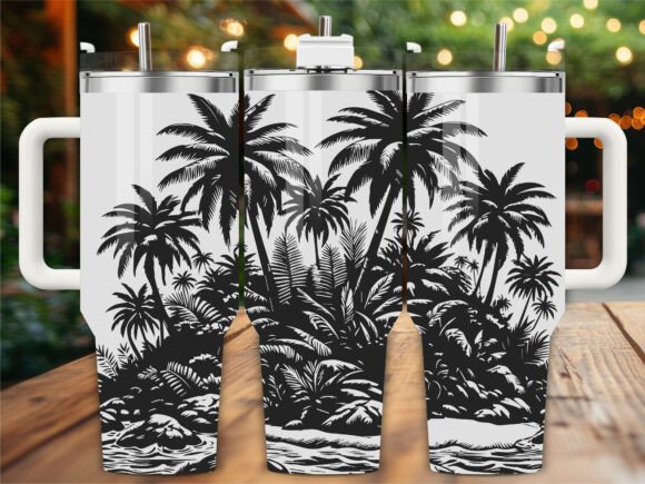 Sea Palm Trees Graphics for Crafts & Design