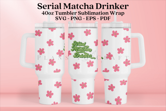 Serial Matcha Drinker 40oz Tumbler Wrap Graphics Review