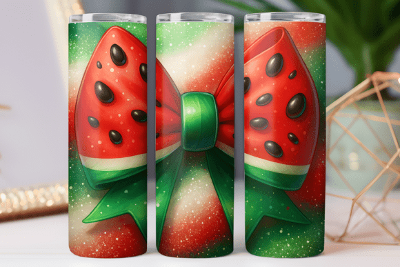 Watermelon Tumbler Wrap Skinny Design for Graphics & Tumbler Wraps